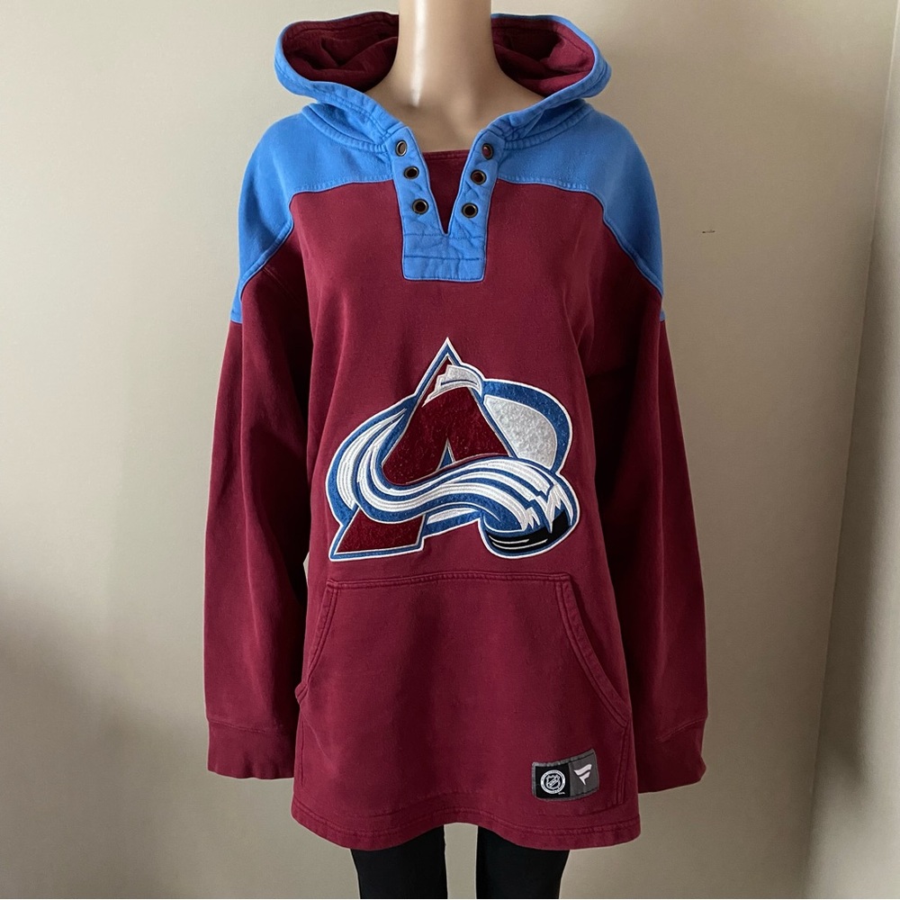 Fanatics Colorado Avalanches Burgundy and Blue Hoodie, men’s XL